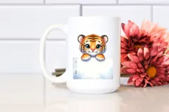 Colorful Baby Tiger | Sublimation | Clipart Product Image 2