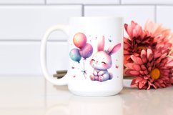 Vibrant Pink-ish Cute Rabbit Clipart Product Image 2