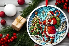 Round Christmas Ornament Sublimation|Clipart Product Image 1