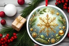 Round Christmas Ornament Sublimation|Clipart Product Image 2