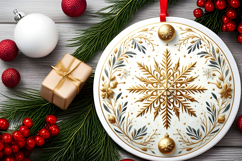 Round Christmass Ornament PNG Product Image 2