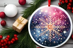 Round Christmas Ornament Sublimation|Clipart Product Image 2
