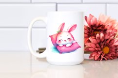 baby Bunny Resting on Pillow Product Image 2