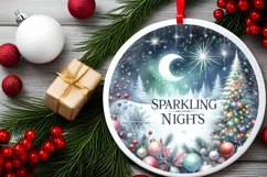 Sparkling Nights Winter Scene Sublimation PNG Product Image 2