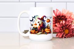 Witch Halloween Watercolor Clipart Product Image 2