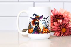Witch Halloween Watercolor Clipart Product Image 2