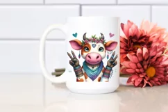 Funny Cute Cow Smiling | Sublimation Clipart Product Image 2