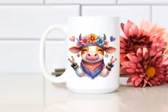 Funny Cute Cow Smiling | Sublimation Clipart Product Image 2