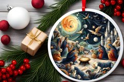 Round Christmas Ornament Sublimation|Clipart Product Image 2