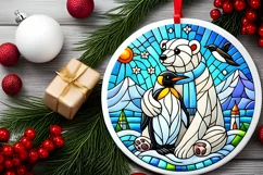Round Christmas Ornament Sublimation|Clipart Product Image 1