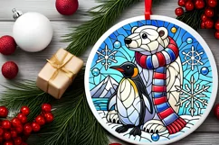 Round Christmas Ornament Sublimation|Clipart Product Image 1