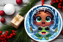 Round Christmass Ornament PNG Product Image 2