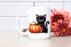 Simple Baby Black Cat Sublimation Clipart Product Image 2