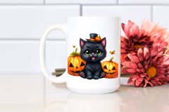 Simple Baby Black Cat Sublimation Clipart Product Image 2