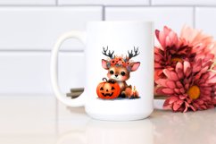 Baby Elk Halloween Watercolor Clipart Product Image 2
