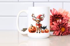 Baby Elk Halloween Watercolor Clipart Product Image 2