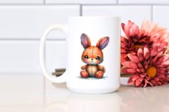 Colorful Plush Bunny Watercolor Sticker Product Image 2