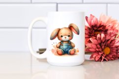 Colorful Plush Bunny Watercolor Sticker Product Image 2