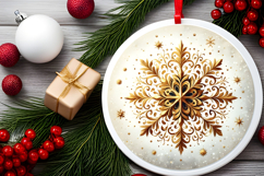 Round Christmass Ornament PNG Product Image 2