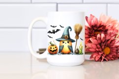Funny Watercolor Cute Halloween Broom Clipart Product Image 2