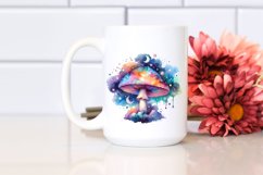 Colorful Magical Celestial Mushroom Clipart Product Image 2