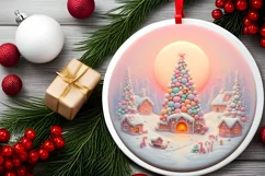 Pastel Christmas Scene Made of Molten Candy Product Image 2