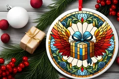 Round Christmas Ornament Sublimation|Clipart Product Image 2