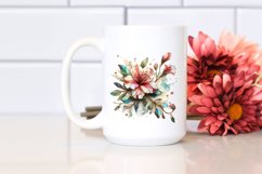 Wooden Stained Azalea Metallic Watercolor Clipart Product Image 2