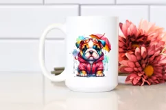 Expressive Baby Bulldog with Raincoat PNG Product Image 2