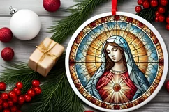 Round Christmas Ornament Sublimation|Clipart Product Image 1