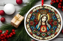 Round Christmas Ornament Sublimation|Clipart Product Image 1