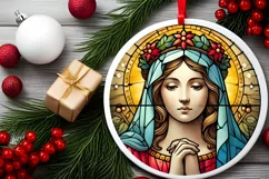Round Christmas Ornament Sublimation|Clipart Product Image 1