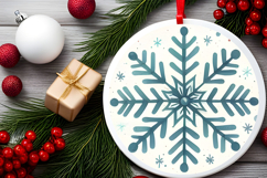 Round Christmass Ornament PNG Product Image 2