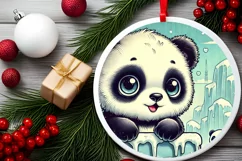 Round Christmas Ornament Sublimation|Clipart Product Image 1
