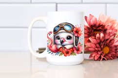 Colorful Small Baby Flamingo | Clipart Product Image 2