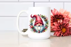 Vibrant Watercolor Christmas Gnome PNG Product Image 2