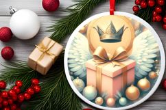 Round Christmass Ornament PNG Product Image 2