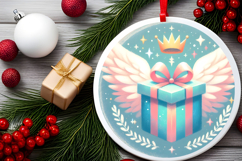 Round Christmass Ornament PNG Product Image 2