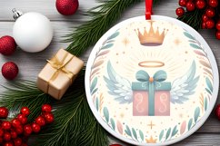 Round Christmas Ornament Sublimation|Clipart Product Image 1
