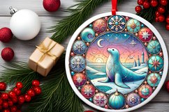 Round Christmas Ornament Sublimation|Clipart Product Image 1