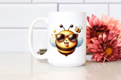Funny Cute Bee Sunglasses Tongue Victory Product Image 2