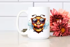 Funny Cute Bee Sunglasses Tongue Victory Product Image 2