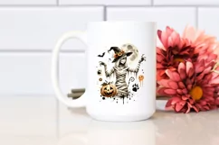 Retro Halloween Mummy with Animal Print, Transparent PNG Product Image 2