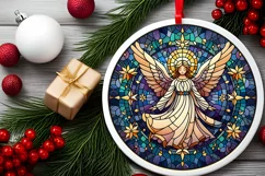 Round Christmas Ornament Sublimation|Clipart Product Image 1