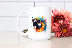 Colorful Quirky Macaw Sunglasses Clipart Product Image 2