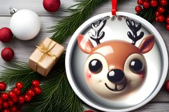 Shiny Christmas Face Round Deer Product Image 2