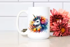 Baby Unicorn with Speakeasy Background PNG Product Image 2