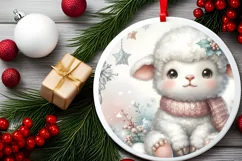 Digital Painting Vintage Baby Lamb on Cloud Product Image 2
