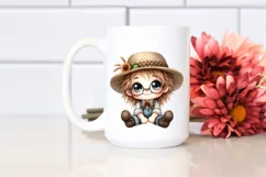 Cute Watercolor Small Baby Scarecrow | Clipart Product Image 2