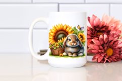 Baby Bunny Sunflower Clipart Product Image 2